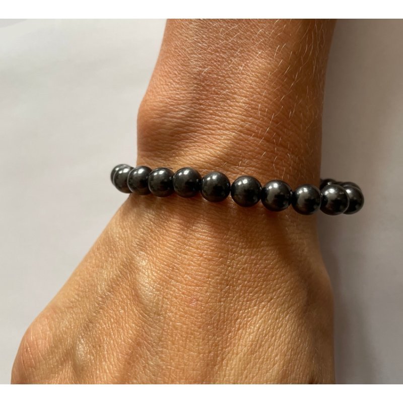 SHUNGITE GALAXY BRACELET 8 MM 26 BEADS